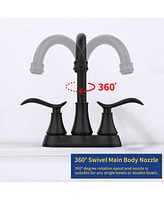 Slickblue Bathroom Faucet with Pop-Up Drain and Supply Hoses for Easy Installation and Functionality