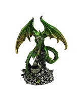 Fc Design 2-pc Set" 10.25"H Led Green Dragon with Icicle Figurine Statue Ornament Home Room Office Decor and Perfect Ideas for Housewarming, Holidays