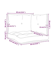 vidaXL Pallet Cushions pcs Anthracite Fabric