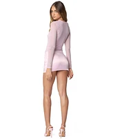 Edikted Womens Clio Mesh Bodysuit