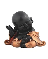 Fc Design "2-pc Set" 4"W Little Buddhist Monk in Golden and Black Figurine Statue Ornament Home Room Office Decor and Perfect Ideas for Housewarming,