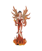 Fc Design "2-pc Set" 11"H Fire Fairy in Red Figurine Statue Ornament Home Room Office Decor and Perfect Ideas for Housewarming, Holidays and Birthdays