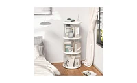 Slickblue Small Corner Bookcase with Compact Footprint for Space-Saving Storage