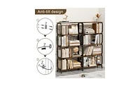 Slickblue 5-Tier Large Bookshelf for Stylish and Spacious Home Organization