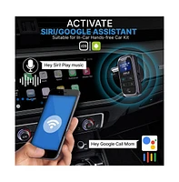 Pyle 2-in-1 Wireless Bluetooth 5.1 Transmitter & Receiver with Aux & Lcd Display
