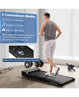 Costway 2.5HP Under Desk Treadmill for Home and Office Remote Control Led Display