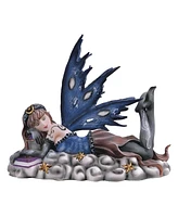 Fc Design "2-pc Set" 6"H Blue Moon Fairy Laying on Clouds with Stars Figurine Statue Ornament Home Room Office Decor and Perfect Ideas for Housewarmin