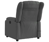 Massage Recliner Chair Dark Gray Fabric