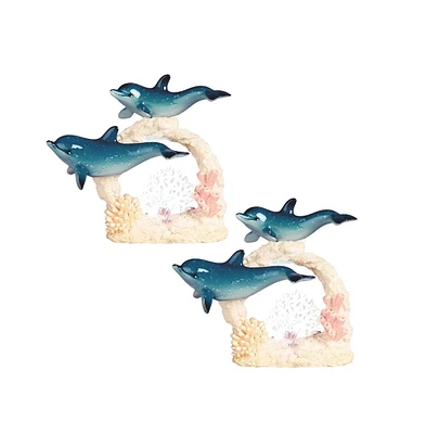 Fc Design "2-pc Set" 6.5"H Led Dolphin with Baby Figurine Statue Ornament Home Room Office Decor and Perfect Ideas for Housewarming, Holidays and Birt