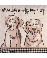 C&F Home 18" x 18" Home Is Where The Dog Is Applique & Embroidered Throw Pillow