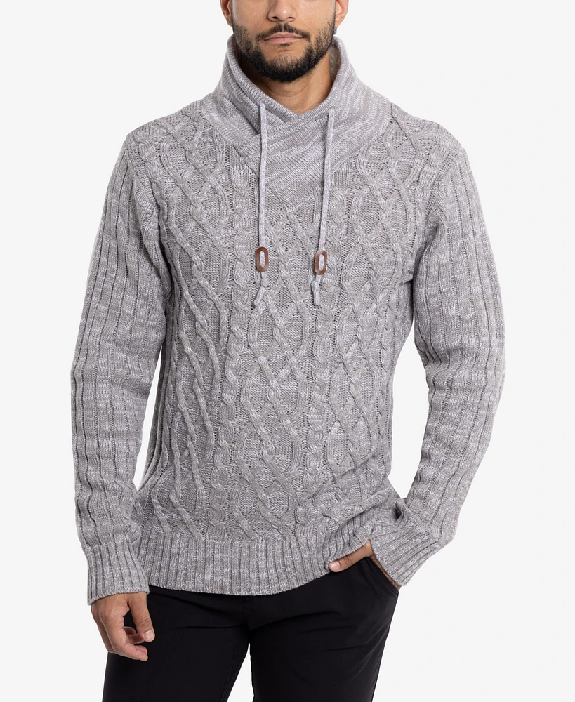 X-Ray Men's Shawl Neck Knit Sweater