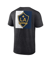 Fanatics Men's Heather Charcoal Los Angeles Galaxy Iconic Blocked-Out T-Shirt