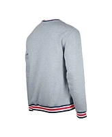 5th & Ocean by New Era Men's Gray Usmnt Throwback Fleece Crewneck Pullover Sweatshirt