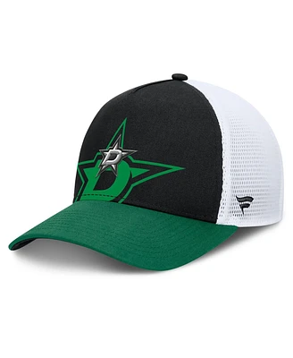 Fanatics Men's Black/Green Dallas Stars Authentic Pro A-Frame Rink Adjustable Hat