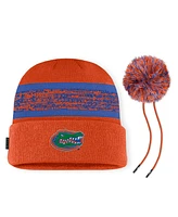 Jordan Men's Orange/Royal Florida Gators On-Field Peak Cuffed Knit Hat with Pom