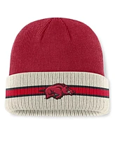 Top of the World Men's Cardinal/Cream Arkansas Razorbacks Silas Cuffed Knit Hat