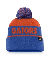 Jordan Men's Orange/Royal Florida Gators Primetime Peak Cuffed Knit Hat with Pom