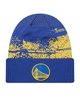 New Era Men's Royal Golden State Warriors Tip-Off Cuffed Knit Hat