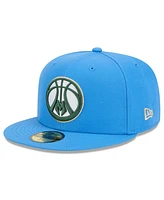 New Era Men's Blue Milwaukee Bucks 2024/25 City Edition Alternate 59FIFTY Fitted Hat