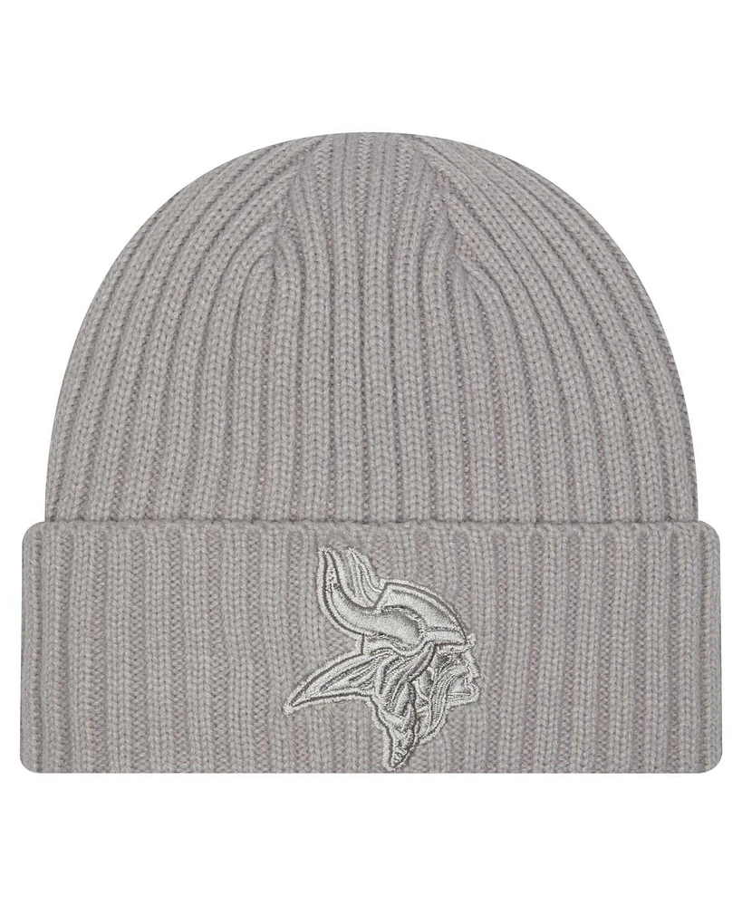 New Era Big Boys and Girls Gray Minnesota Vikings Color Pack Cuffed Knit Hat