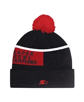 Starter Men's and Women's Black San Francisco 49ers Chyron Cuffed Knit Hat with Pom