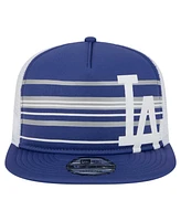 New Era Men's Royal Los Angeles Dodgers 9FIFTY A-Frame Trucker Snapback Hat