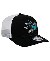 New Era Men's Black San Jose Sharks Core Trucker 9SEVENTY Stretch-Snap Hat