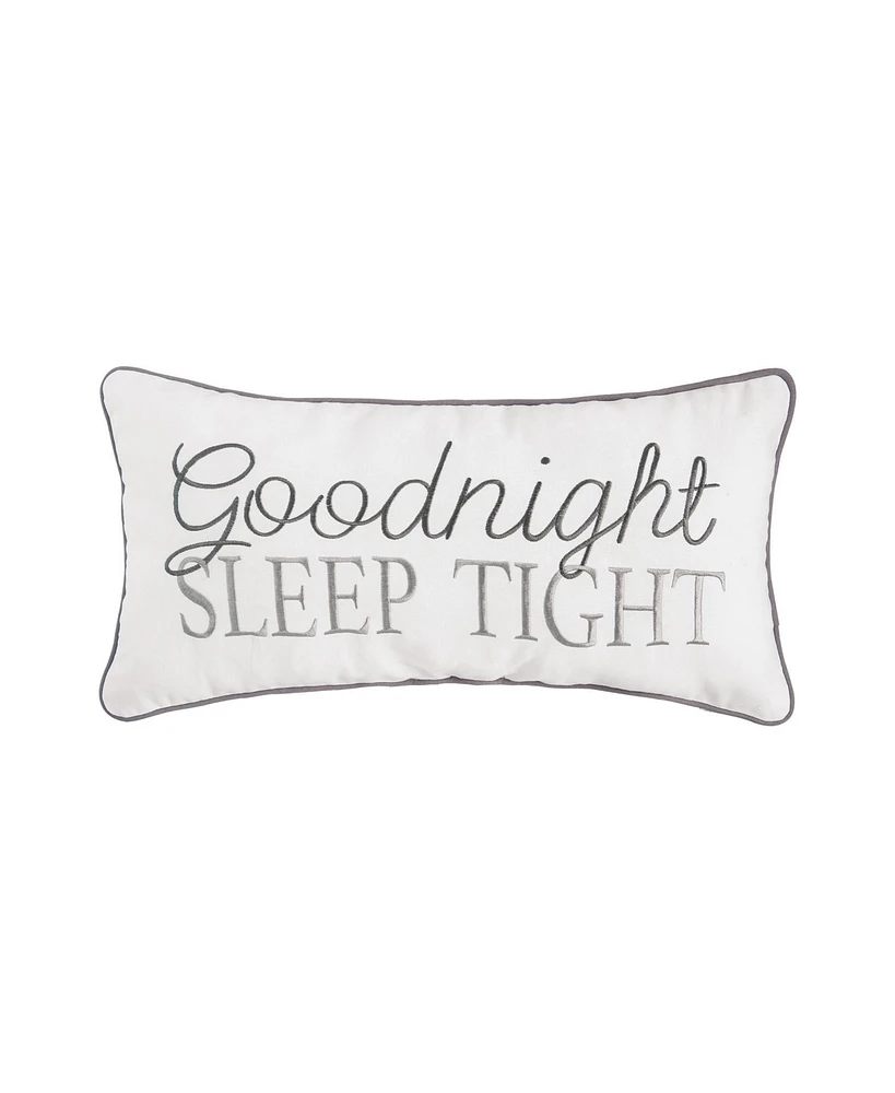 C&F Home 12" x 24" Goodnight Sleep Tight Embroidered Cotton Decorative Accent Throw Pillow