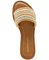 Madden Girl Friendship Embellished Slide Flat Sandals
