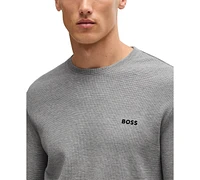 Boss by Hugo Men's Regular-Fit Waffle-Knit Long-Sleeve Pajama T-Shirt
