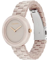 Calvin Klein Women's Ck Pure Sand Ceramic Bracelet Watch, 35mm