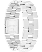 Calvin Klein Women's Ck Meridian Silver Tone Stainless Steel Bracelet Watch, 22mm