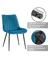 Dyhome Mid Century Dining Chairs, Upholstered Metal Side Chair