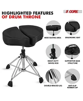 5 Core Drum Throne Sponge Padded Guitar Stool Drummer Seat for Adults & Kids