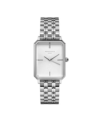 Rosefield Octagon Women's Silver Tone Stainless Steel Bracelet Watch 29mm
