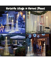 Yescom 15-Pack Christmas Spiral Light Kit Battery Powered 3/4/6 Feet Warm White For Indoor Outdoor