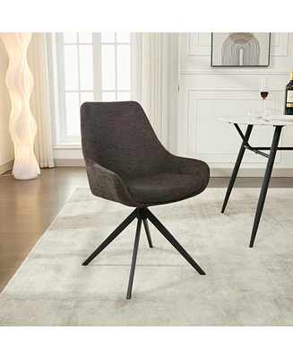 Dyhome Swivel Dining Chairs, Mid Century Modern Room Chairs with Metal Frame