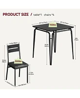 gaomon Dining Table for 2, Small Table and Chairs Set of 2, Square Dinette Set for 2, Dinner Table Set