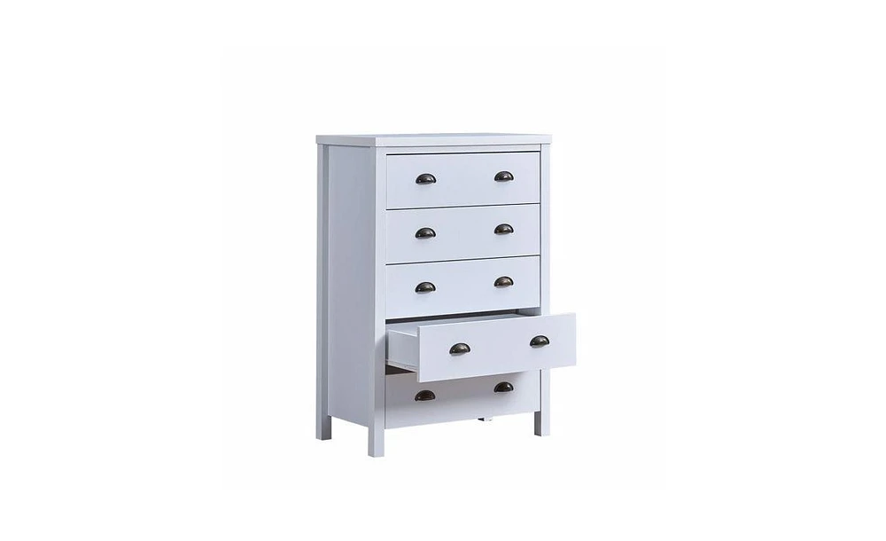 Slickblue 5-Drawer Chest with Interlock Drawer Feature for Secure and Organized Storage