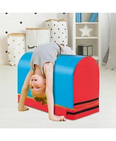 Mailbox Tumbling Mat Gymnastics Vaulting Box with Detachable Mat & Carrying Handle