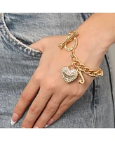 Juicy Couture Toggle Bracelet with Crystal Heart Charm