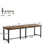 Tribesigns 78.7 Inch Extra Long Computer Desk for 2 Person, Double Long Desk Workstation, Dual Monitor Workstation for Home Office