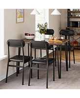 gaomon Dinner Table Set for 4,5 Piece Kitchen Table and Chairs,Rectangular Dining Room Table Set with 4 Upholstered Chair,Dinner Table Set for 4,Dinne