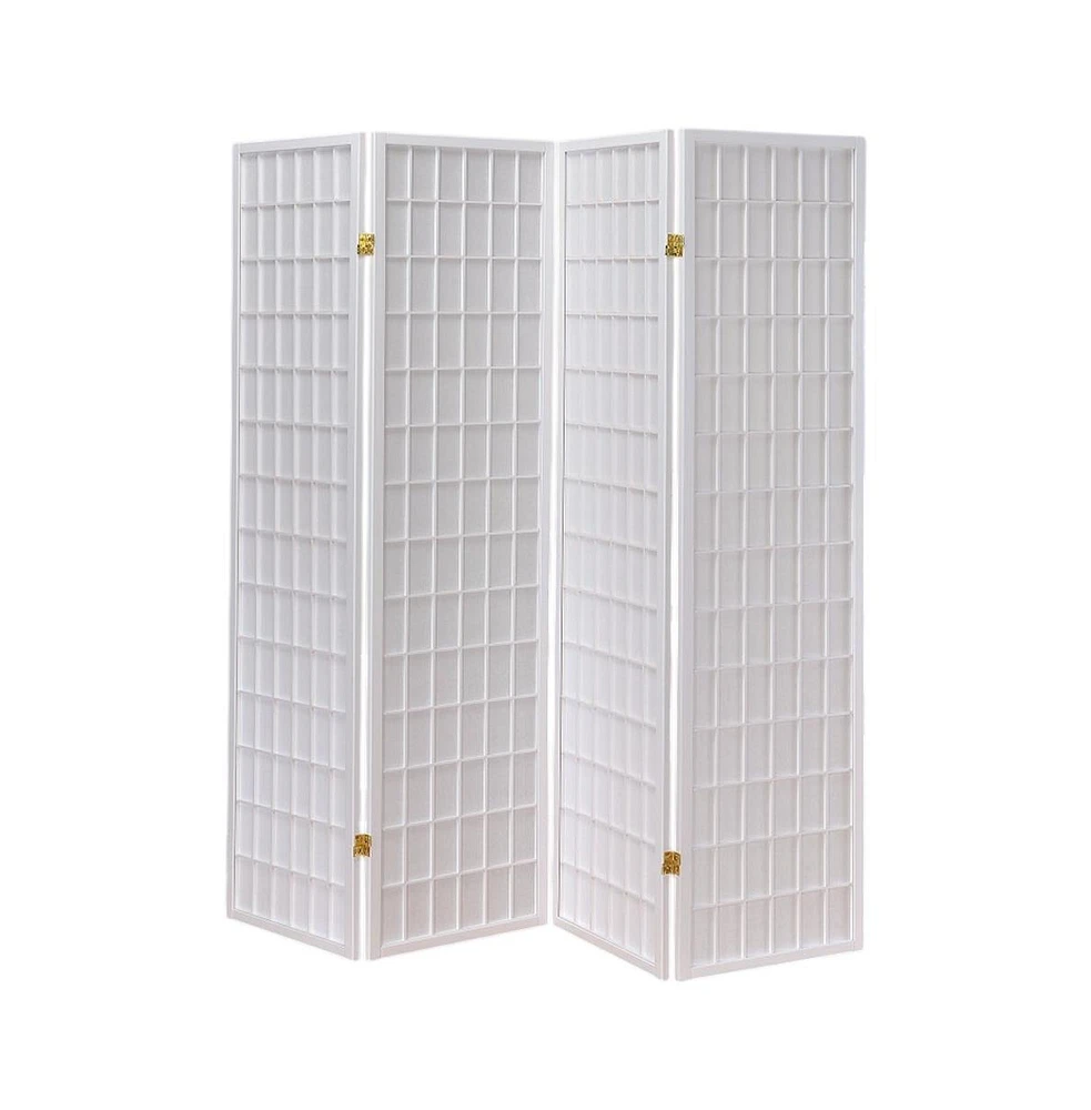 Slickblue Four-Panel Folding Screen for Stylish and Practical Room Separation
