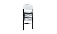 2-Piece Garden Folding Chair Set Comfortable Outdoor Chairs for Patio and