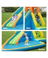 Costway Kids Bounce House Castle Splash Water Pool W/ 740W Blower