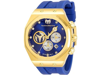 TechnoMarine Men's Tm-520003 Reef Quartz Chronograph Blue, Silver, Gold Dial Watch