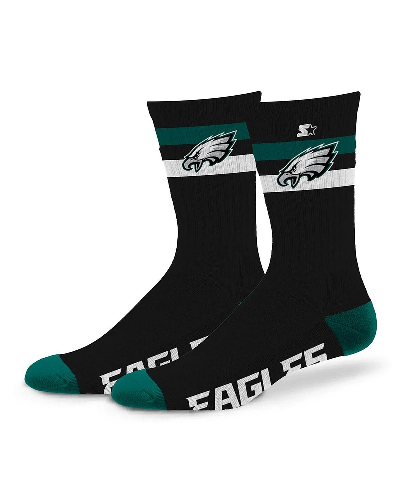 Starter Men's and Women's Philadelphia Eagles Team Color Two-Stripe Crew Socks