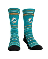 Rock 'Em Men's Miami Dolphins Primary Crew Socks Boxer Briefs Combo Pack