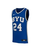 Nike Big Boys and Girls 24 Royal Byu Cougars Replica Basketball Jersey